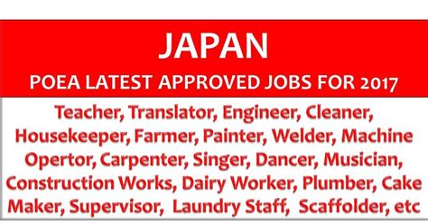 poea teaching jobs in japan